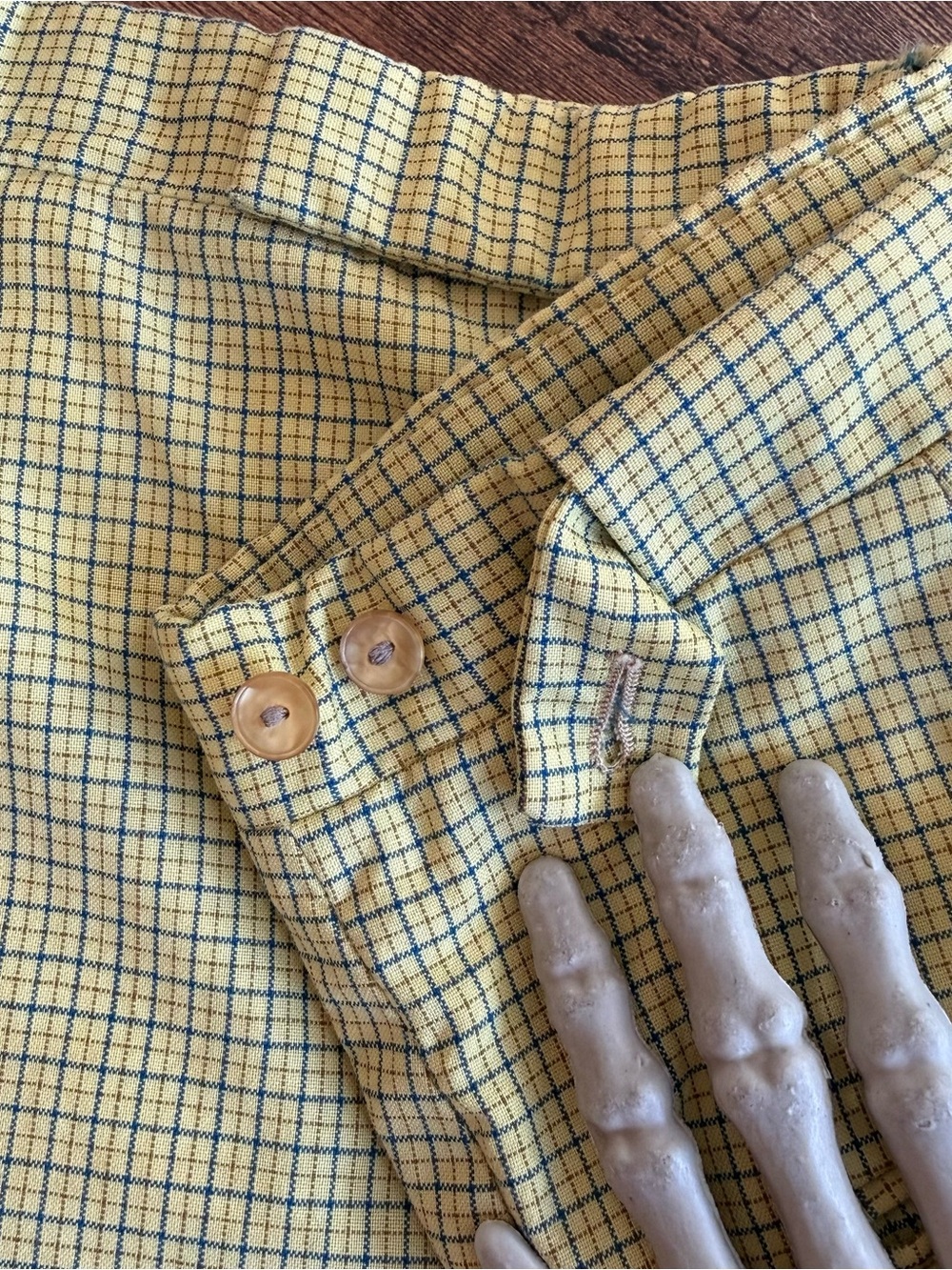 Vintage 60s Swagger Cinch Waist Plaid Trousers ~ 31 x 27 - Picture 8 of 9